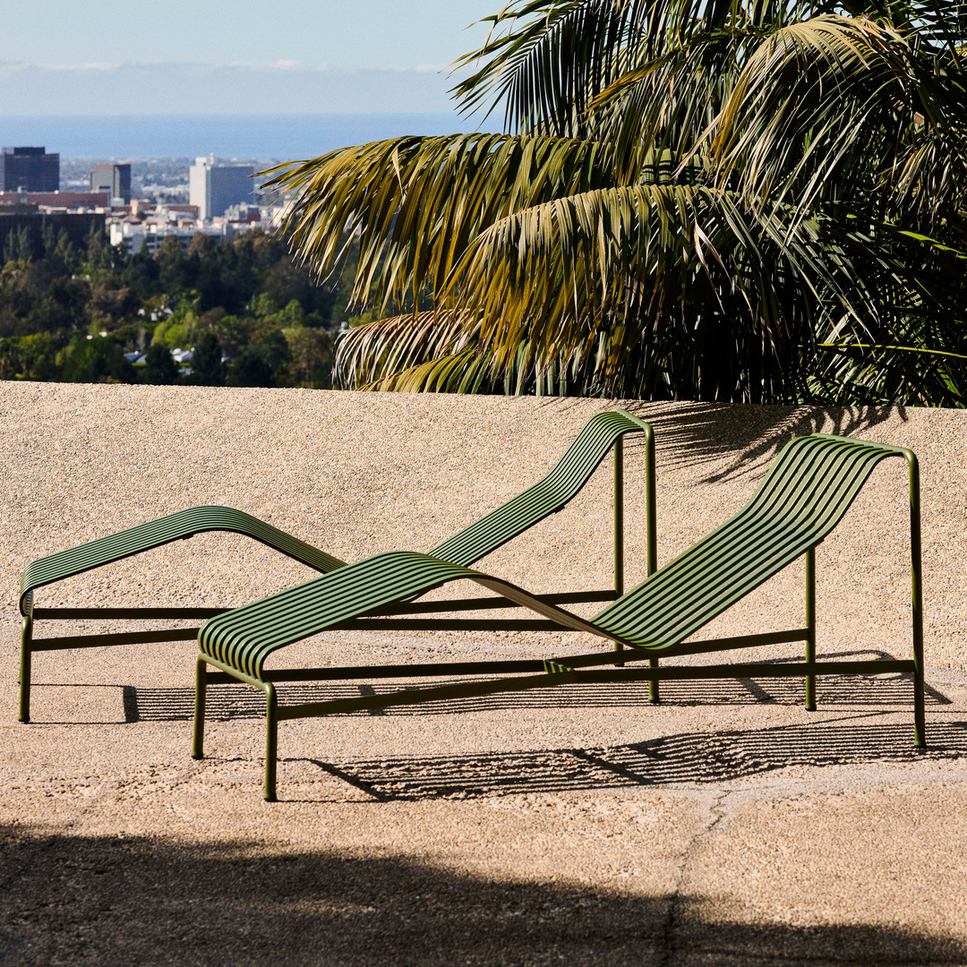HAY Palissade Chaise Longue Stahl feuerverzinkt