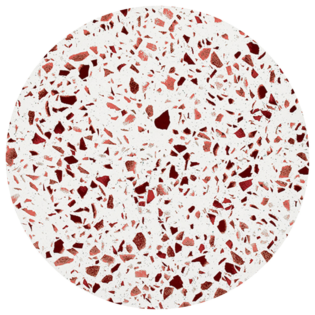 SULA Teppich 'Terrazzo'  Ø: 240 cm, Rot