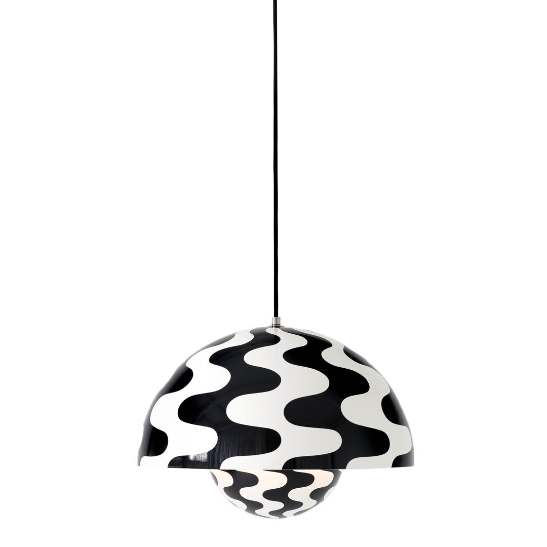 &Tradition Pendelleuchte 'Flowerpot' Schwarz / Weiss, Ø: 37 cm