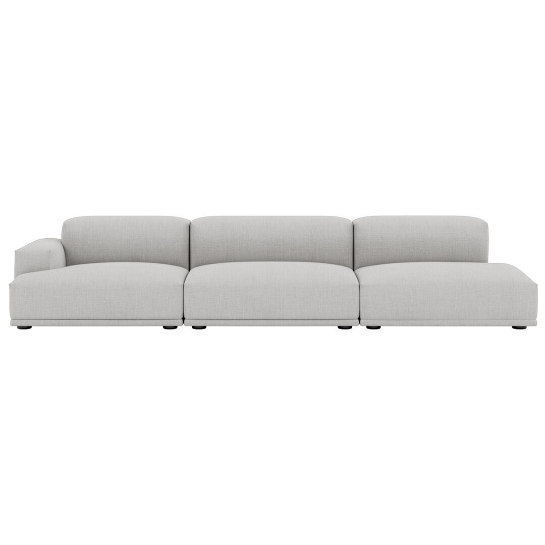 Breites Sofa 'Connect' mit linkem Lounge Chair