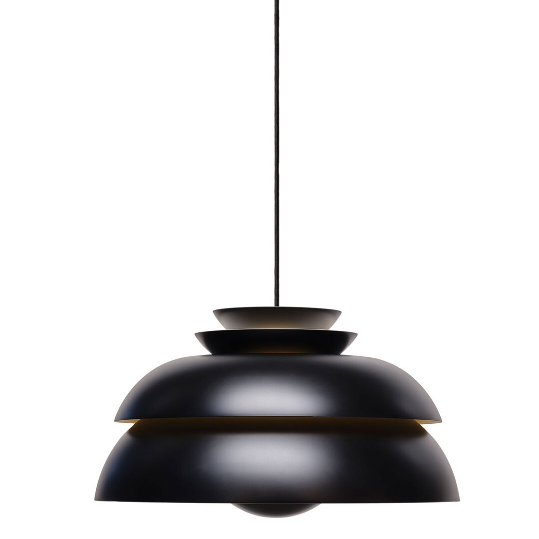 Fritz Hansen Pendelleuchte 'Concert' P1 - Ø: 32 cm / H: 16.6 cm , Schwarz matt