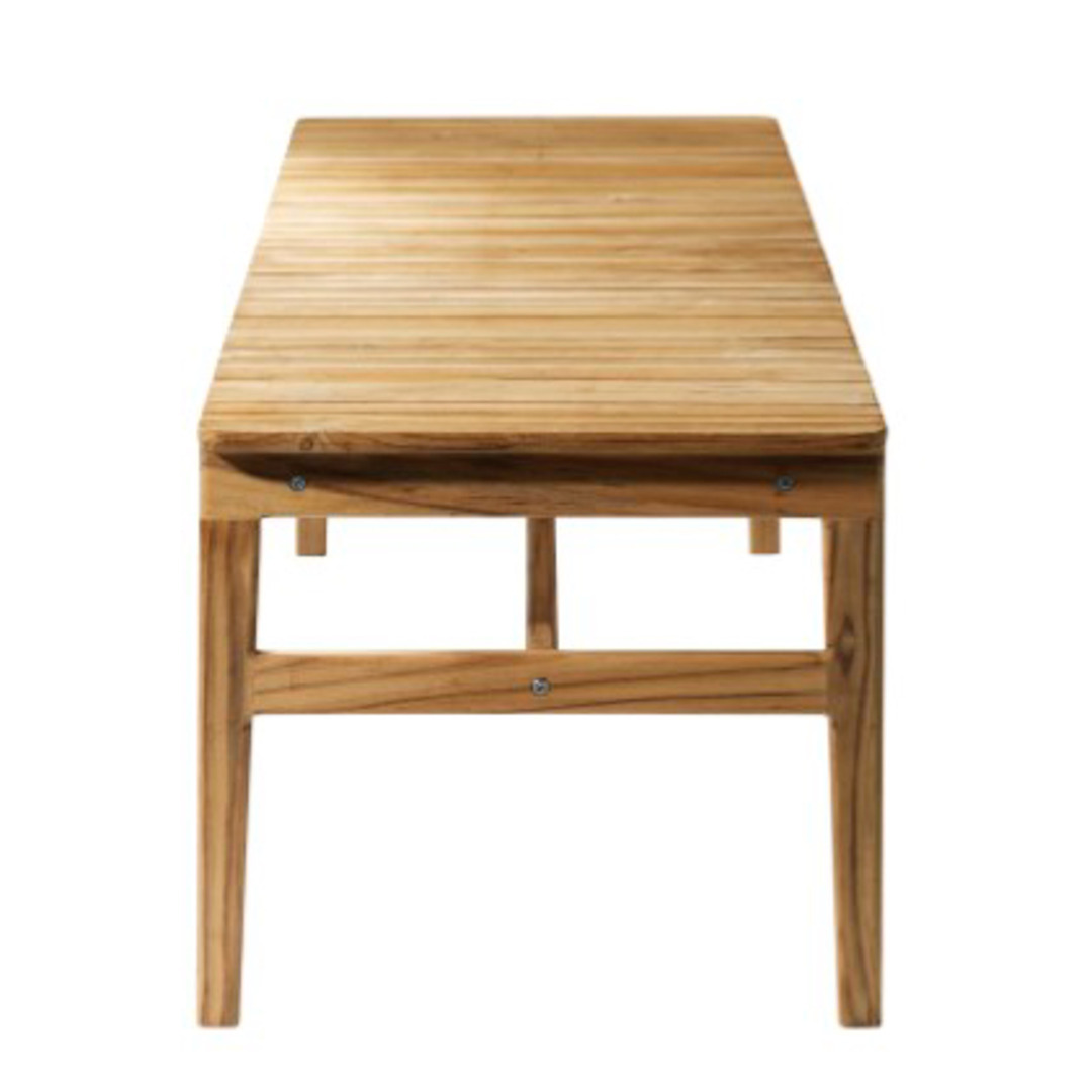 FDB Mobler M10 Sammen 3-Seater w/o back Teak Natur