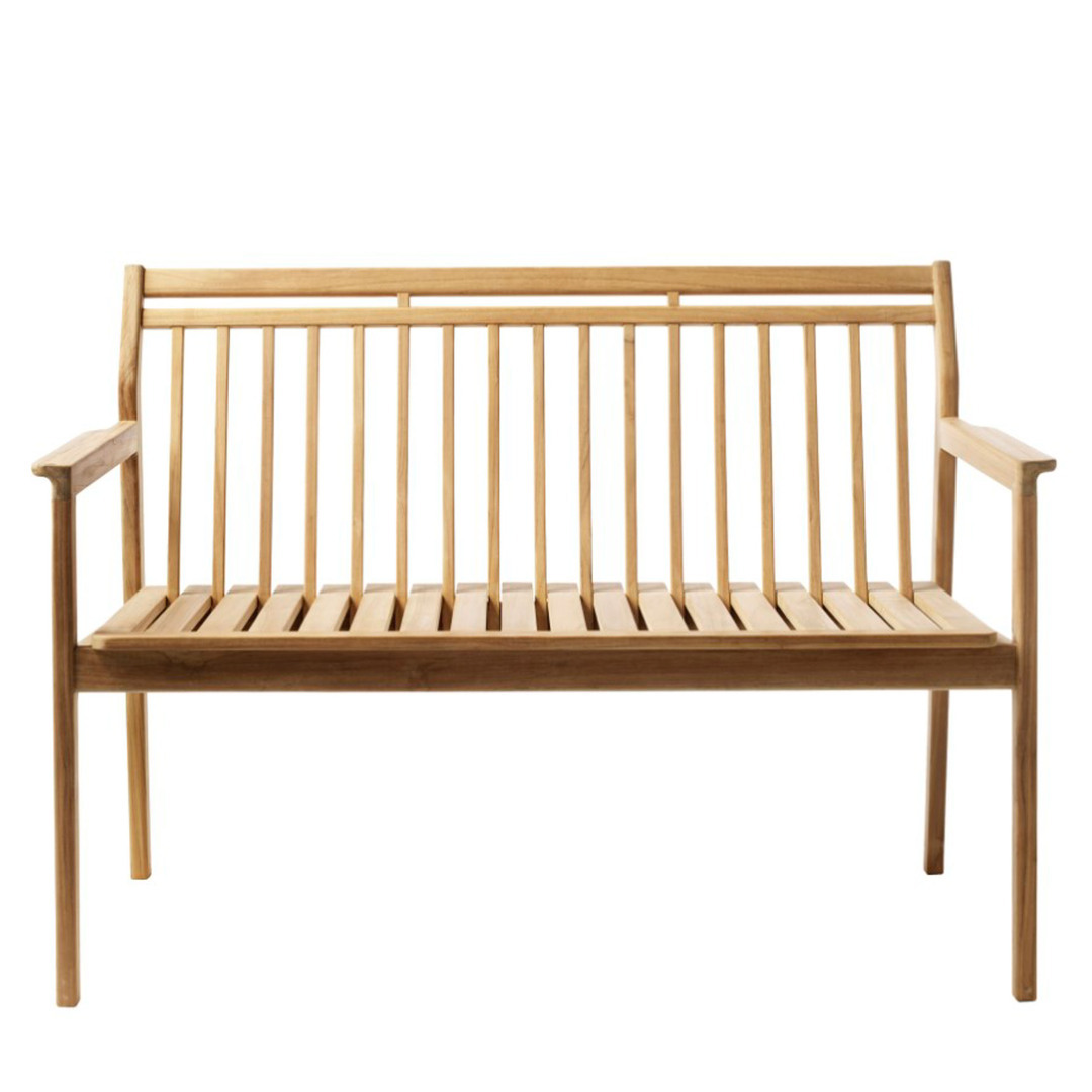 FDB Mobler M12 Sammen 2-seater with back Teak Natur