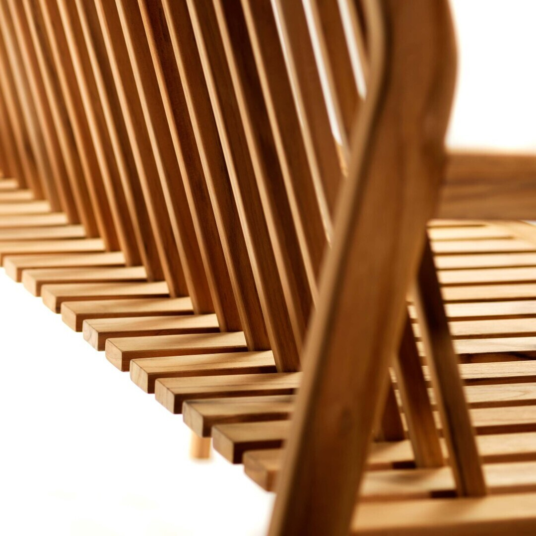 FDB Mobler M11 Sammen with back Teak Natur