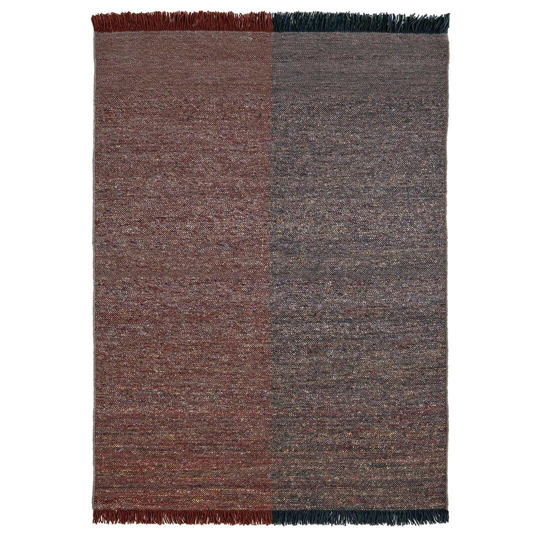 Nanimarquina Re-Rug B: 170 cm / L: 240 cm , Ziegelrot / Blaugrün