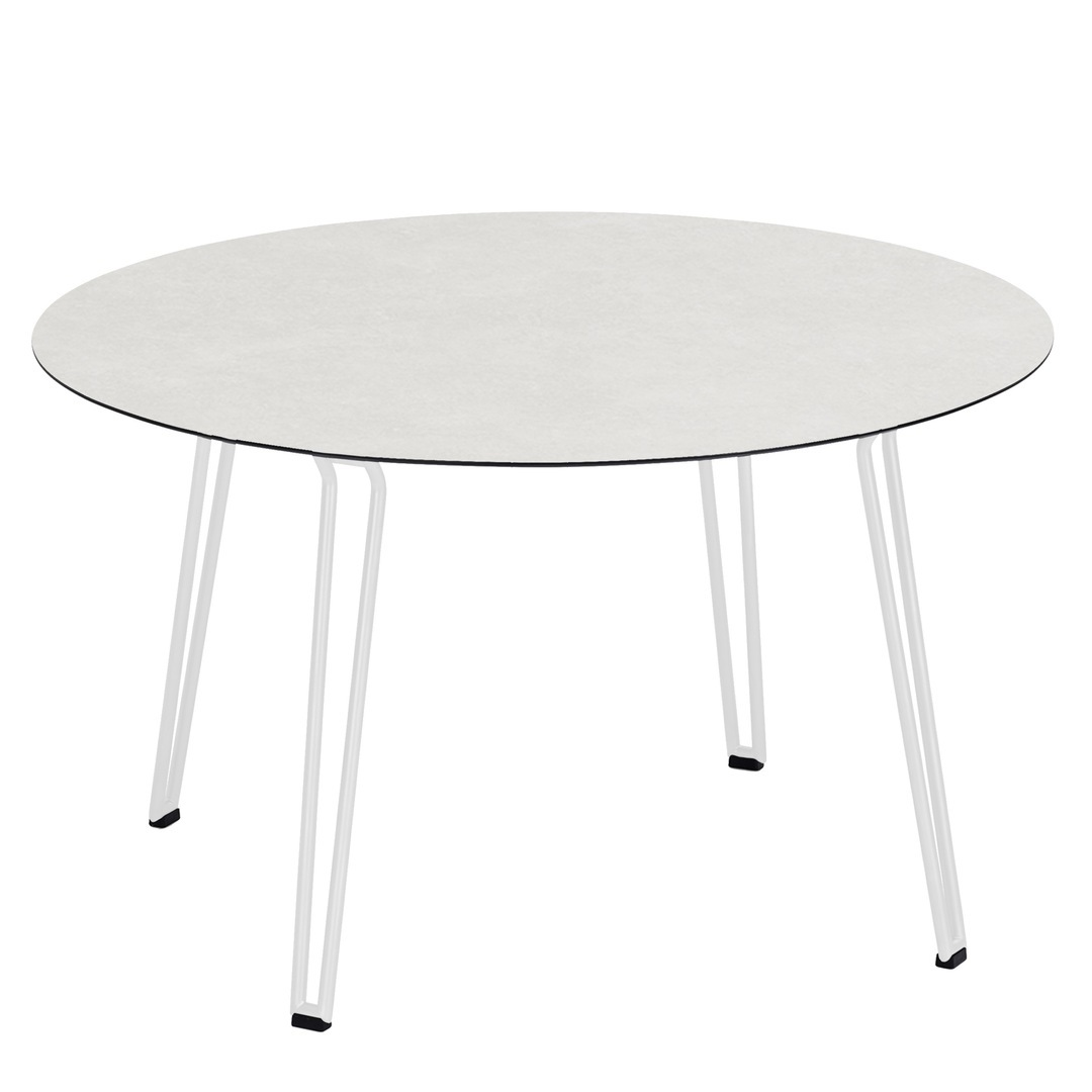 Weishäupl Runder Tisch 'Slope' Weiss 01, Weiss 6