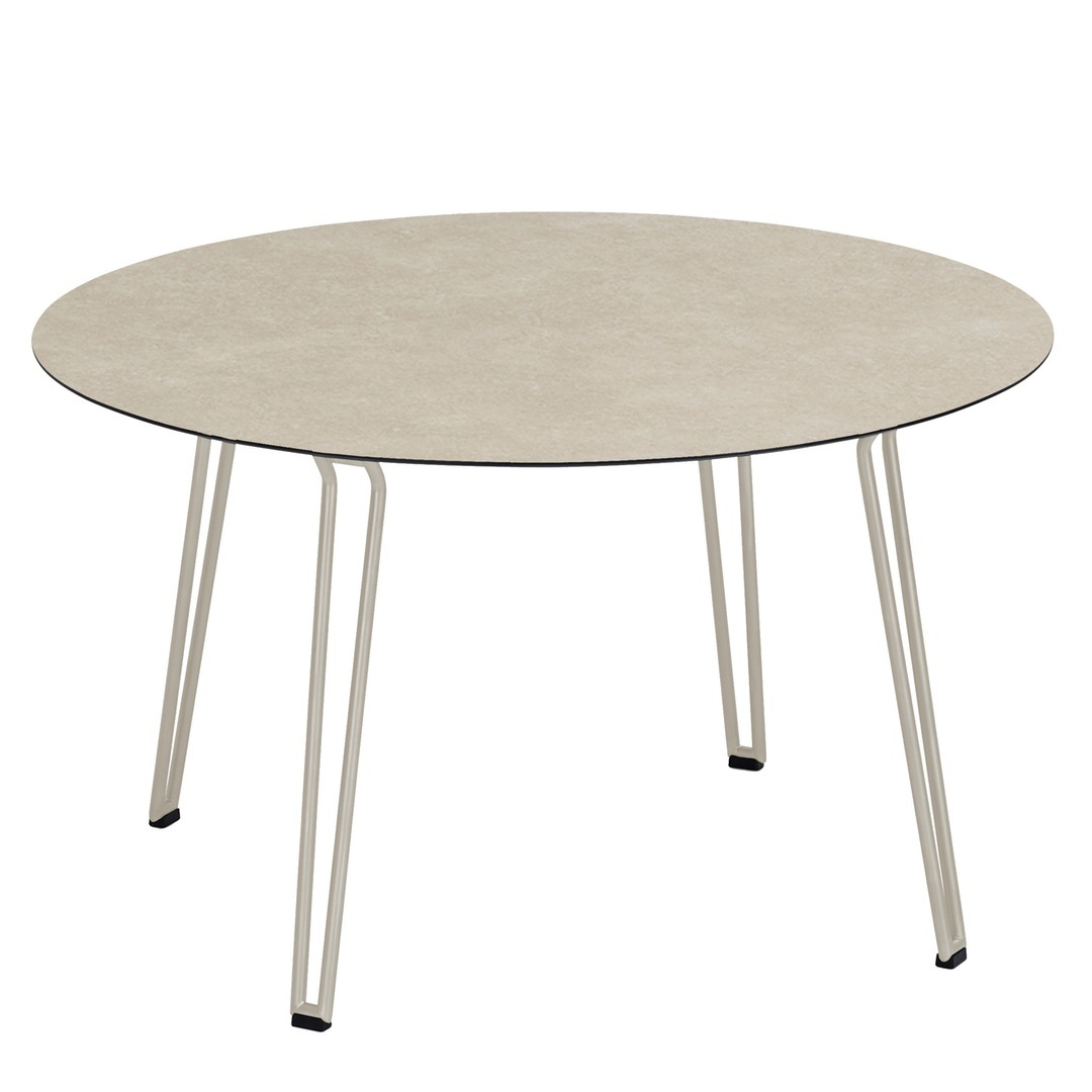 Weishäupl Runder Tisch 'Slope' Lichtgrau 09, Beige 1