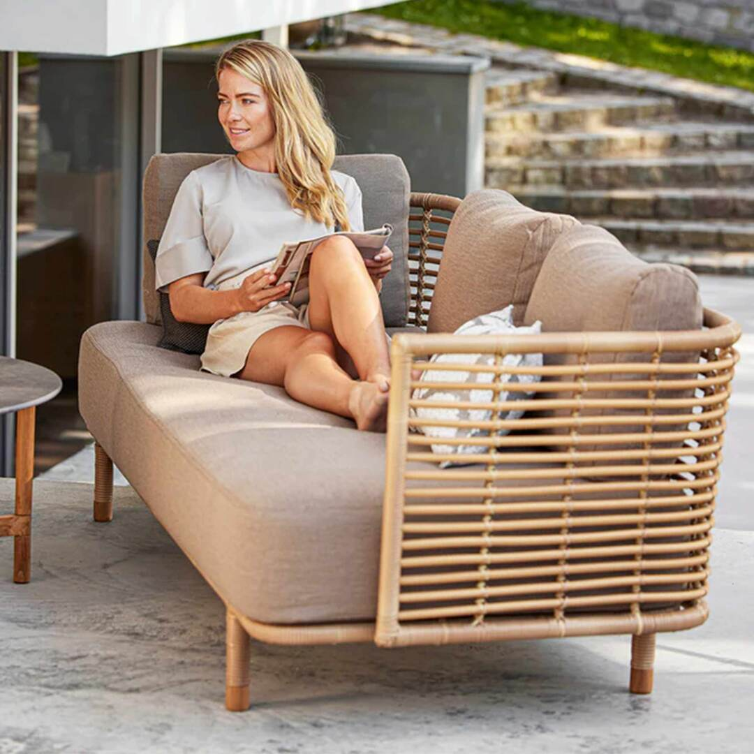 Cane-line Sense 3-Sitzer Sofa Taupe