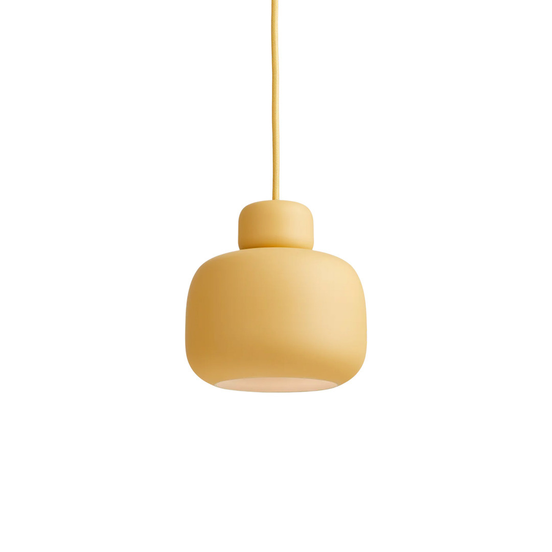 Woud Stone Pendant Small Senfgelb, Ø: 15.9 cm / H: 16 cm 