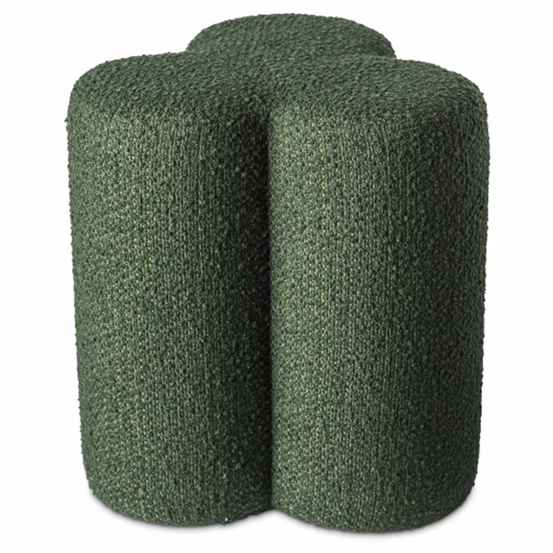 Pols Potten Clover Stool Boucle Dunkelgrün