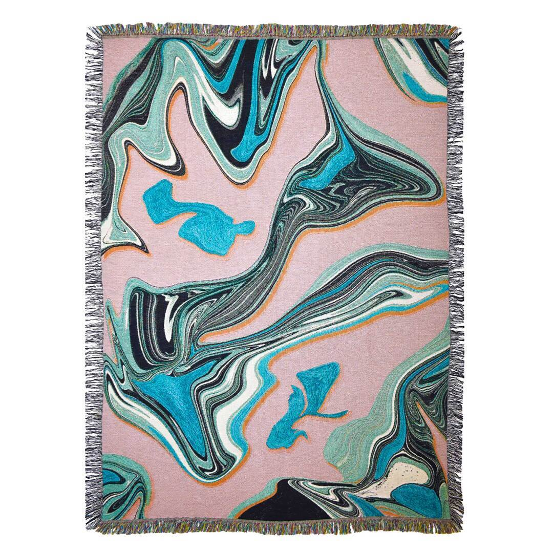 SULA Marble Blanket Basil Smash 150 x 200 cm