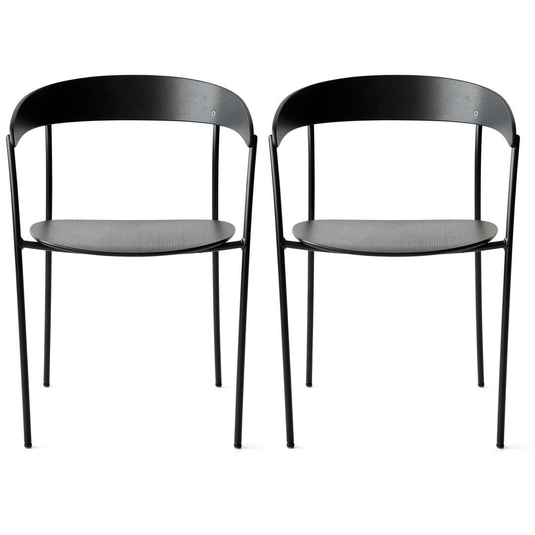 New Works Missing Armchair Esche schwarz gebeizt
