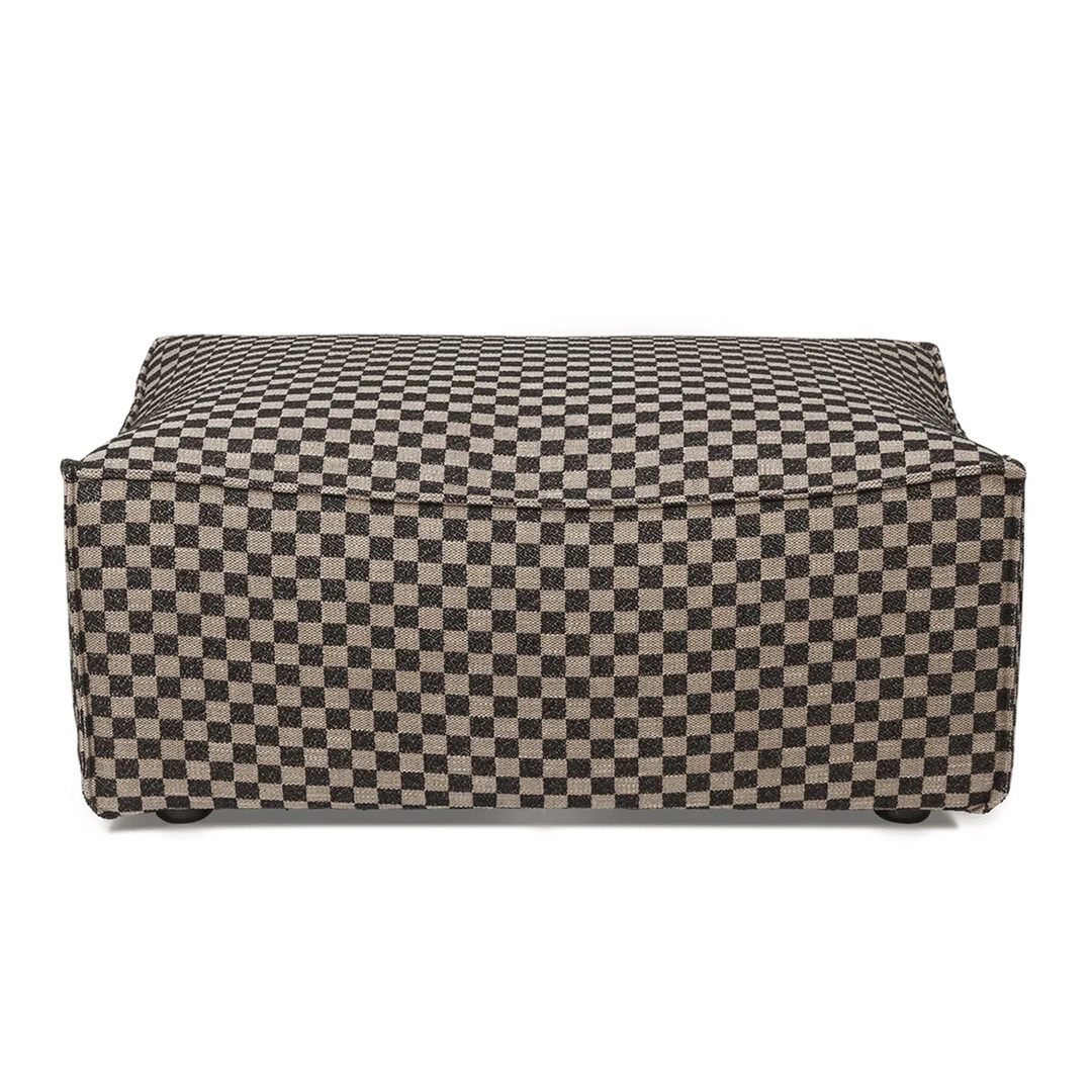Ferm Living Catena Pouf B: 108 cm / T: 78 cm , Sand / Schwarz - Check