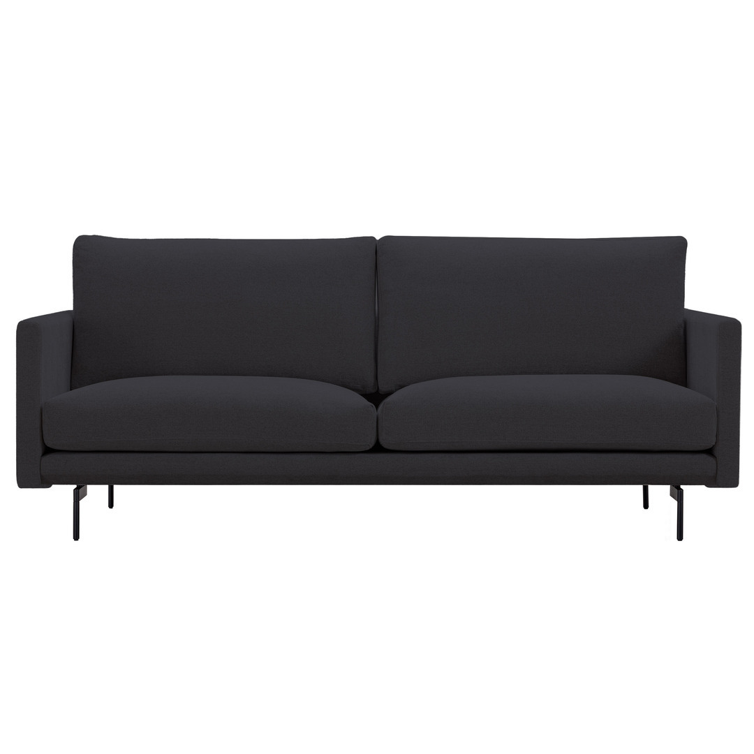 Wendelbo Trace Sofa Dunkelgrau 06 - Navona, L: 197 cm, Stahl schwarz pulverbeschichtet