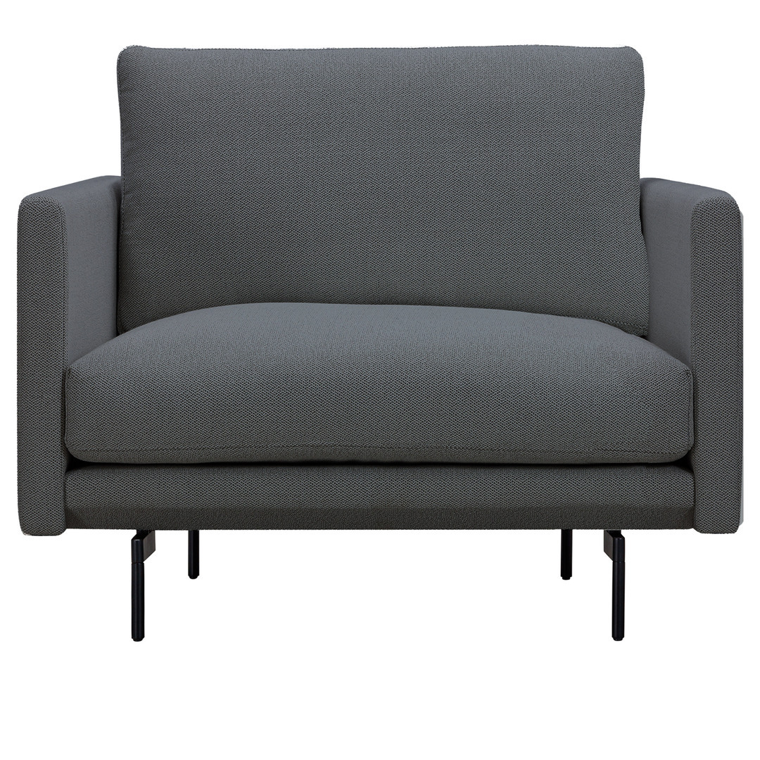 Wendelbo Trace 1 Seater Grau 04 - Navona, Stahl schwarz pulverbeschichtet
