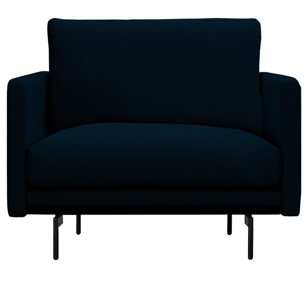 Wendelbo Trace 1 Seater Petrol 10 - Navona, Stahl schwarz pulverbeschichtet