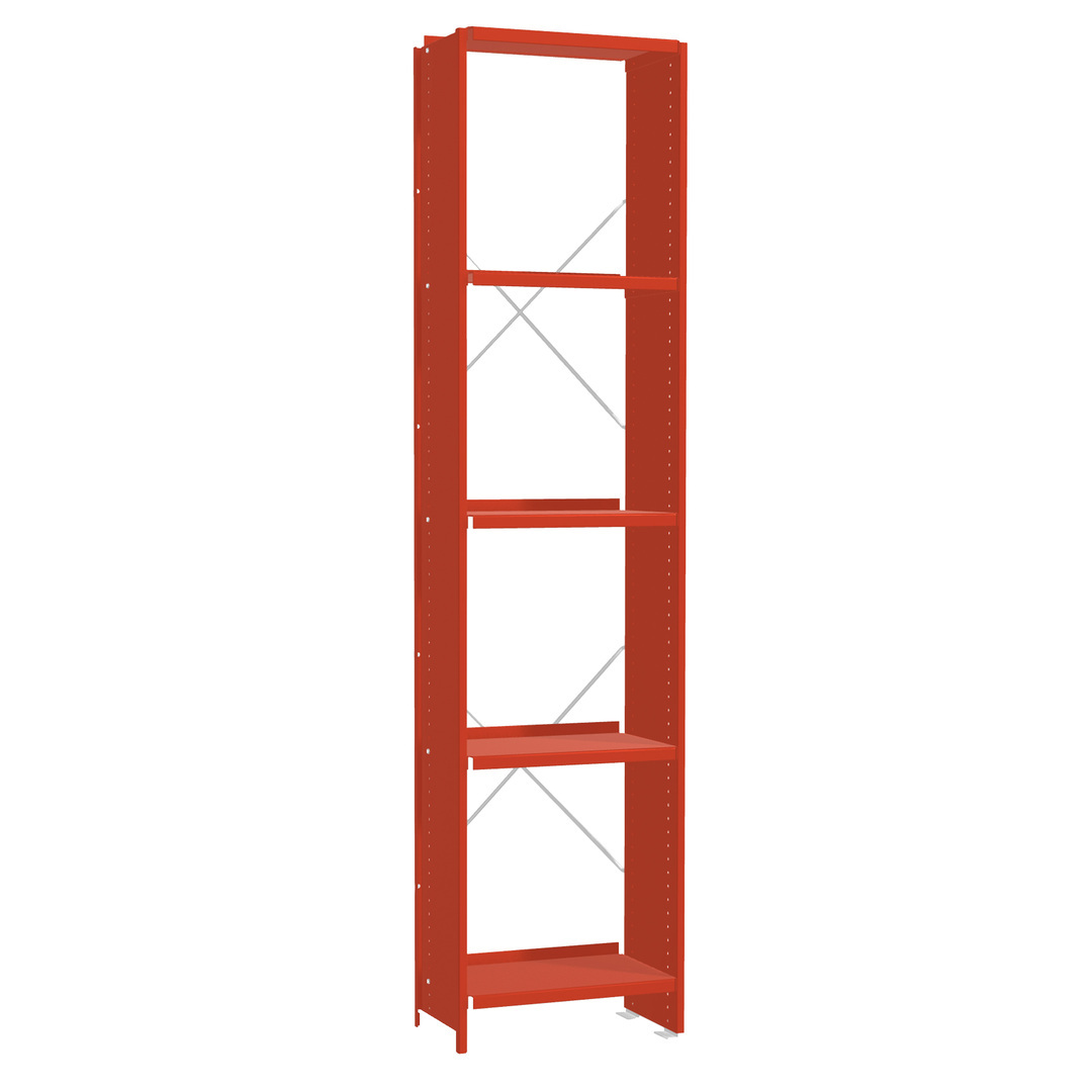 Lehni Aluminium-Regal Höhe: 180 cm Lehniblau, B: 44 cm, T: 25 cm