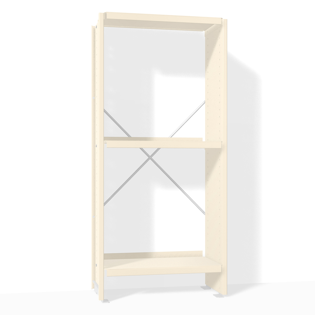 Lehni Aluminium-Regal Höhe: 95 cm Perlweiss, B: 44 cm, T: 25 cm