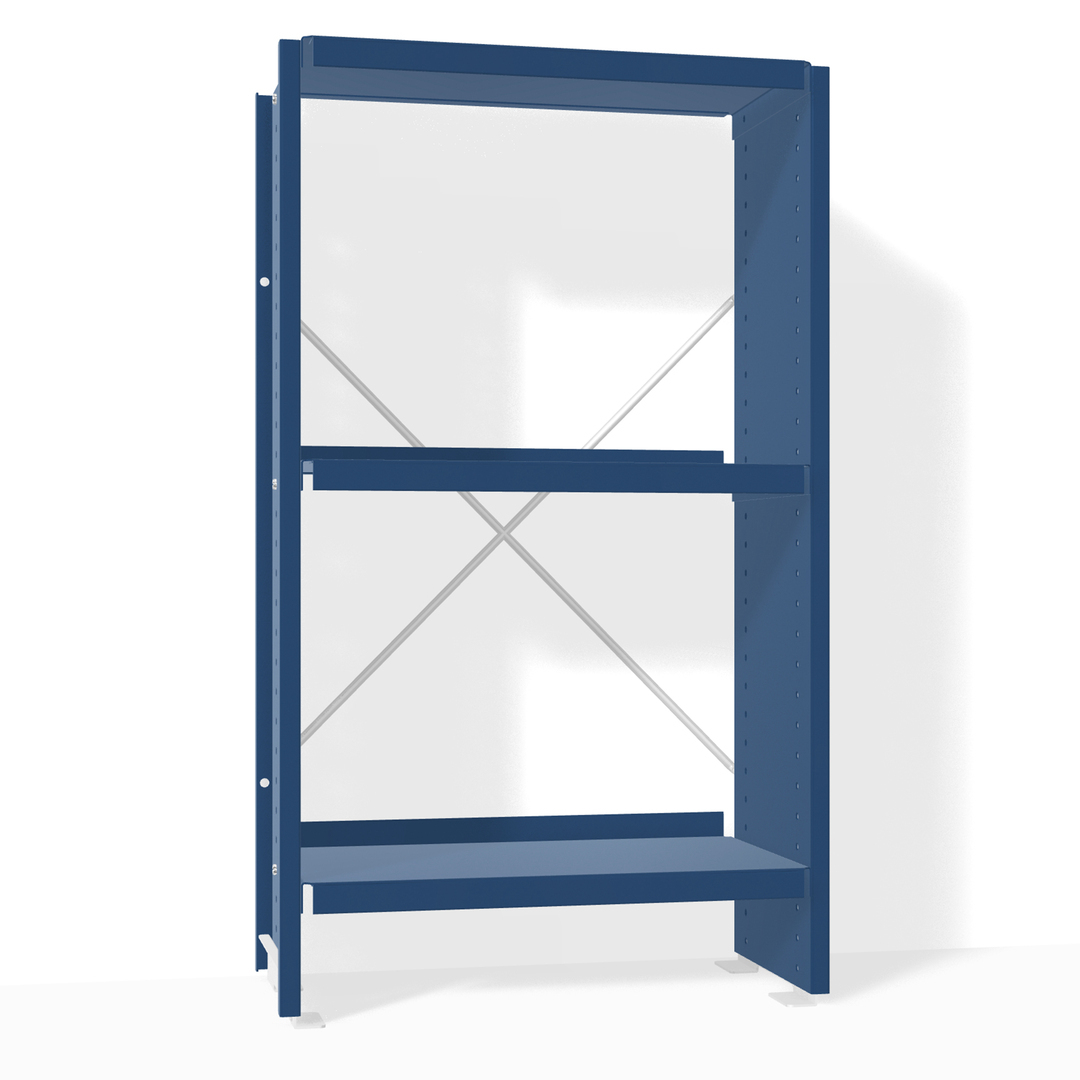 Lehni Aluminium-Regal Höhe: 75 cm Lehniblau, B: 44 cm, T: 25 cm
