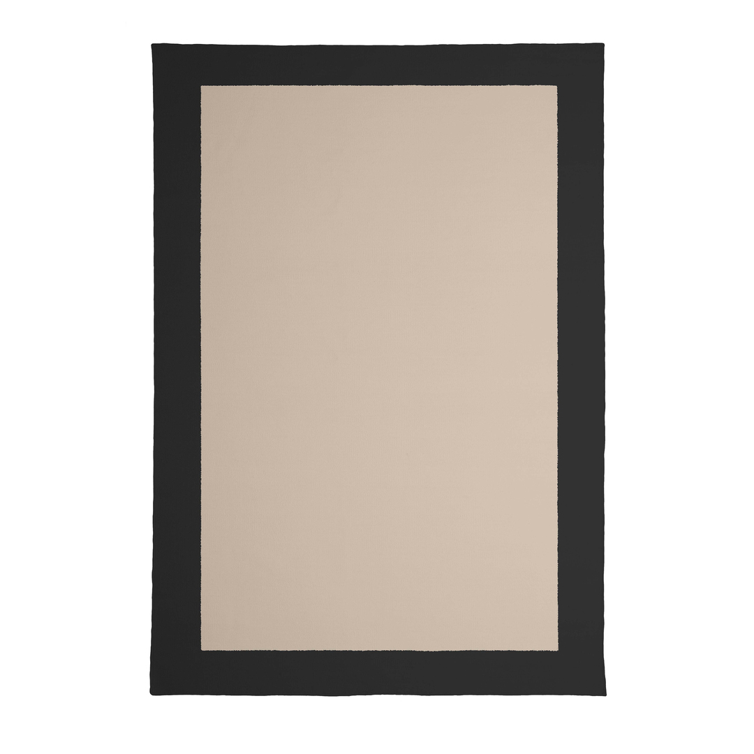 MY BENI Teppich EF-DC001 B: 100 cm / L: 140 cm , Camel Beige / Schwarz