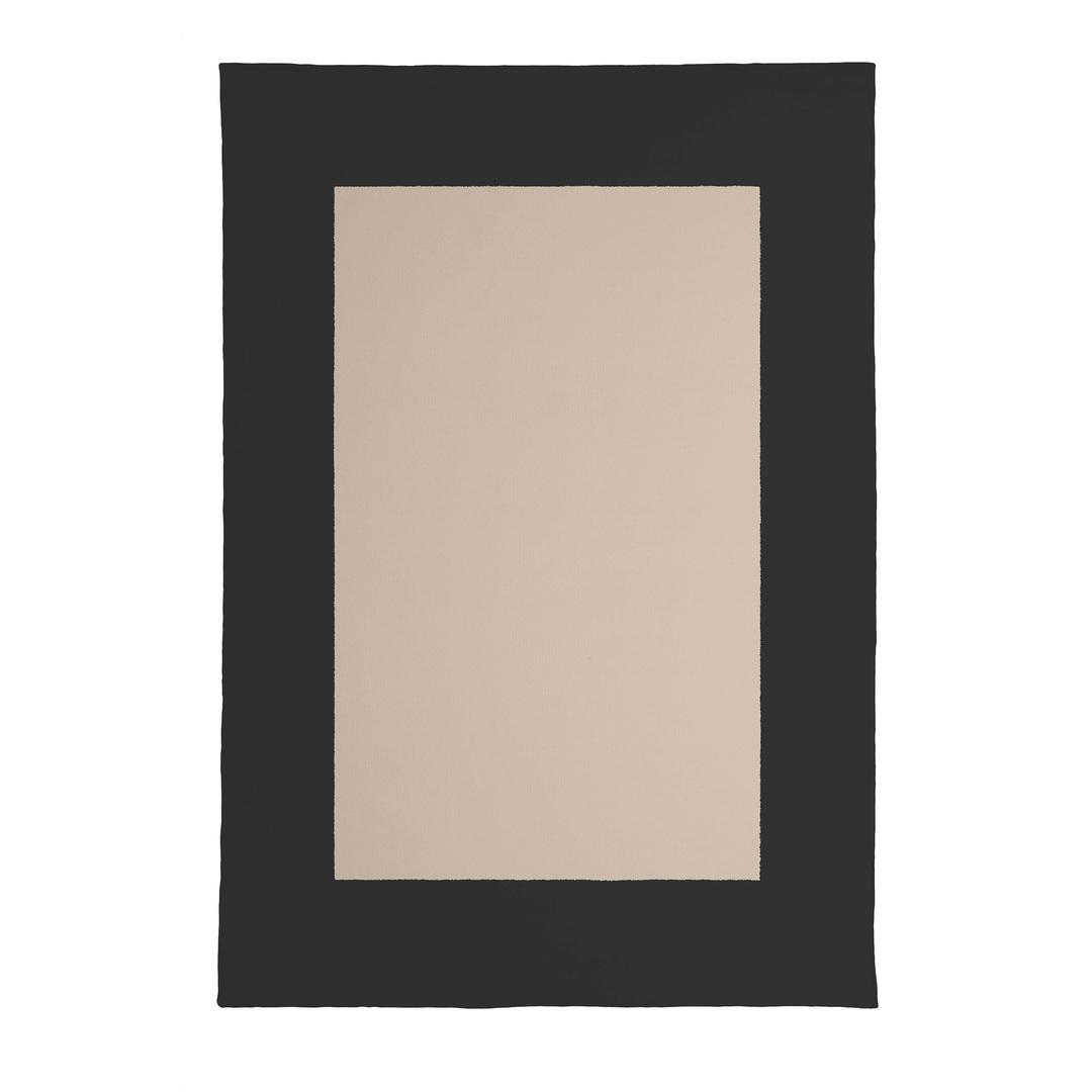 MY BENI Teppich EF-DC002 B: 100 cm / L: 140 cm , Camel Beige / Schwarz