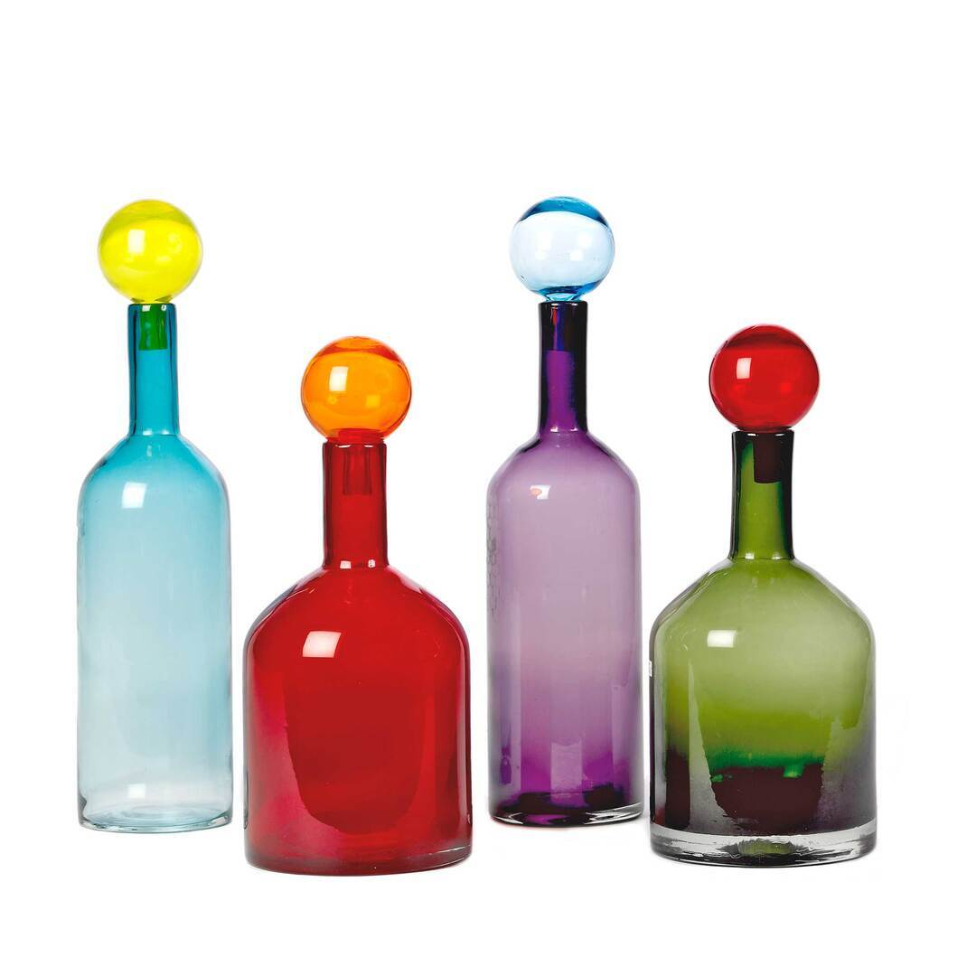 Pols Potten Buntes 4-er Set 'Bubbles and Bottles' Glas