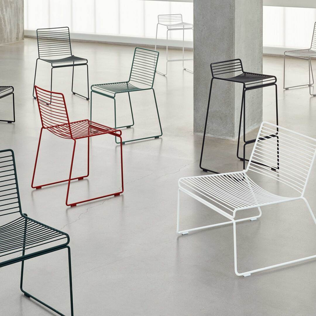 HAY Hee Bar Stool Schwarz , H: 75 cm 