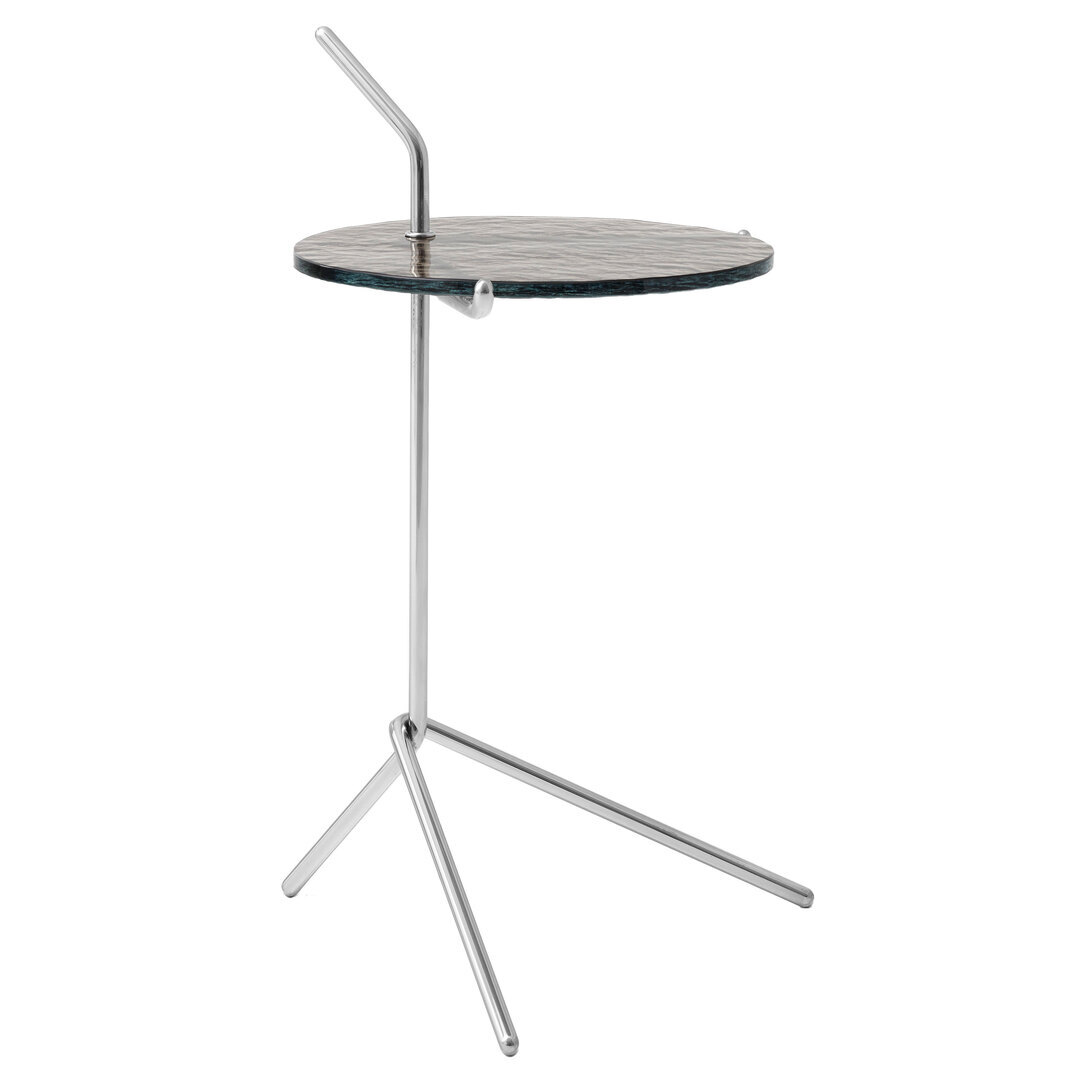 &Tradition Halten Side Table SH9 Edelstahl poliert, Rauchglas