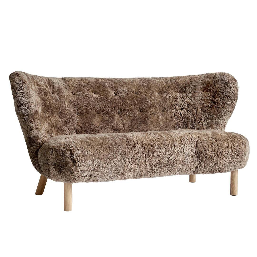 &Tradition Sofa 'Little Petra VB2' Eiche geölt, Sahara - Sheepskin