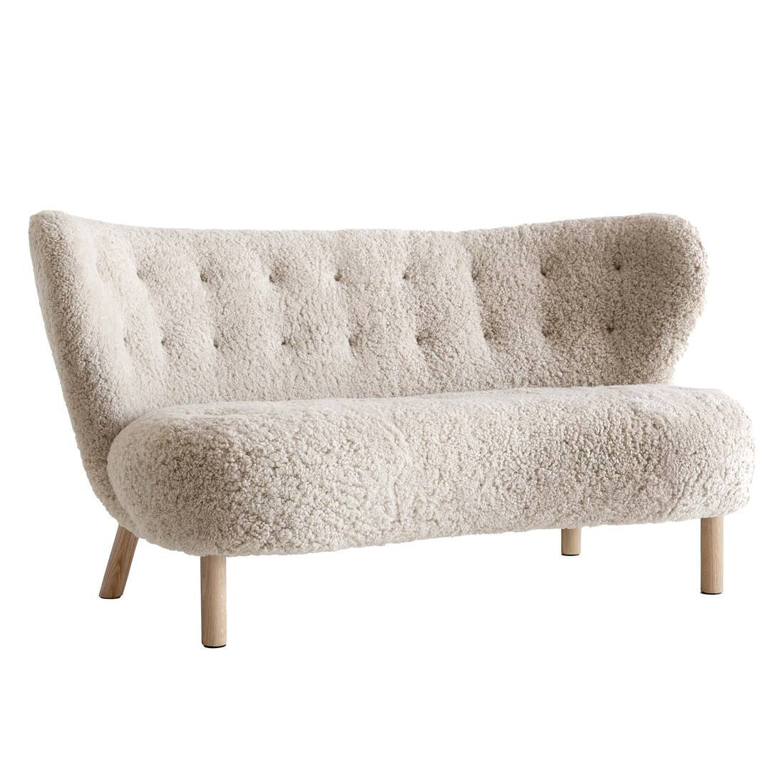 &Tradition Sofa 'Little Petra VB2' Eiche geölt, Moonlight - Sheepskin
