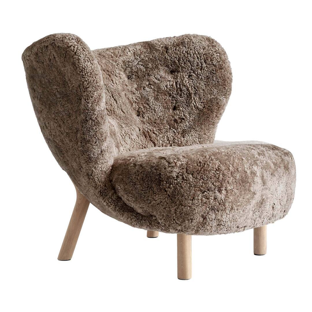 &Tradition Sessel 'Little Petra VB1' Eiche geölt, Sahara - Sheepskin