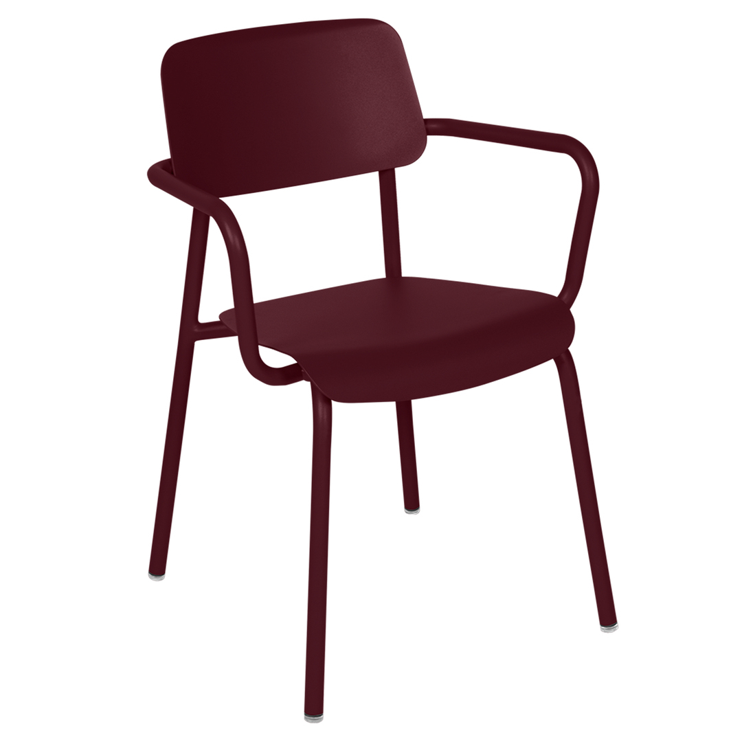 Fermob Studie Stuhl Schwarzkirsche B9, Mit Armlehnen