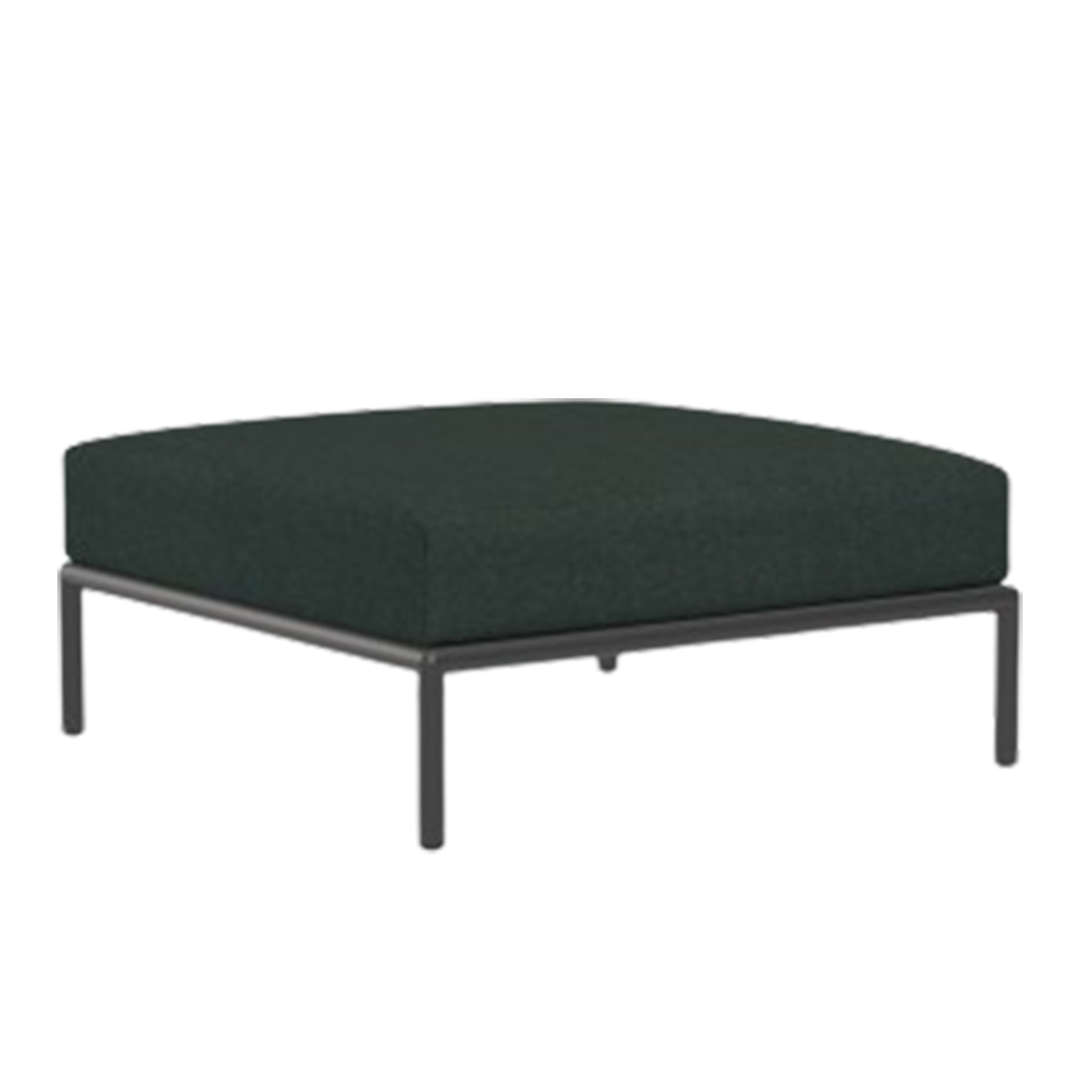 Houe Level 2 Ottoman Dark Grey 51, Alpine 44 - Sunbrella Heritage