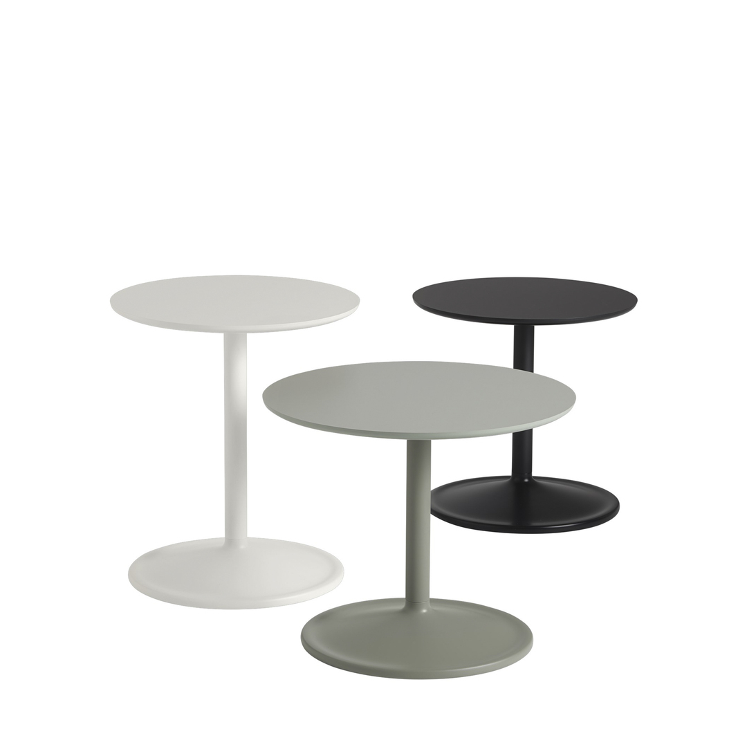 Muuto Soft Side Table Nanolaminat Schwarz / Schwarz, Ø: 48 cm / H: 48 cm