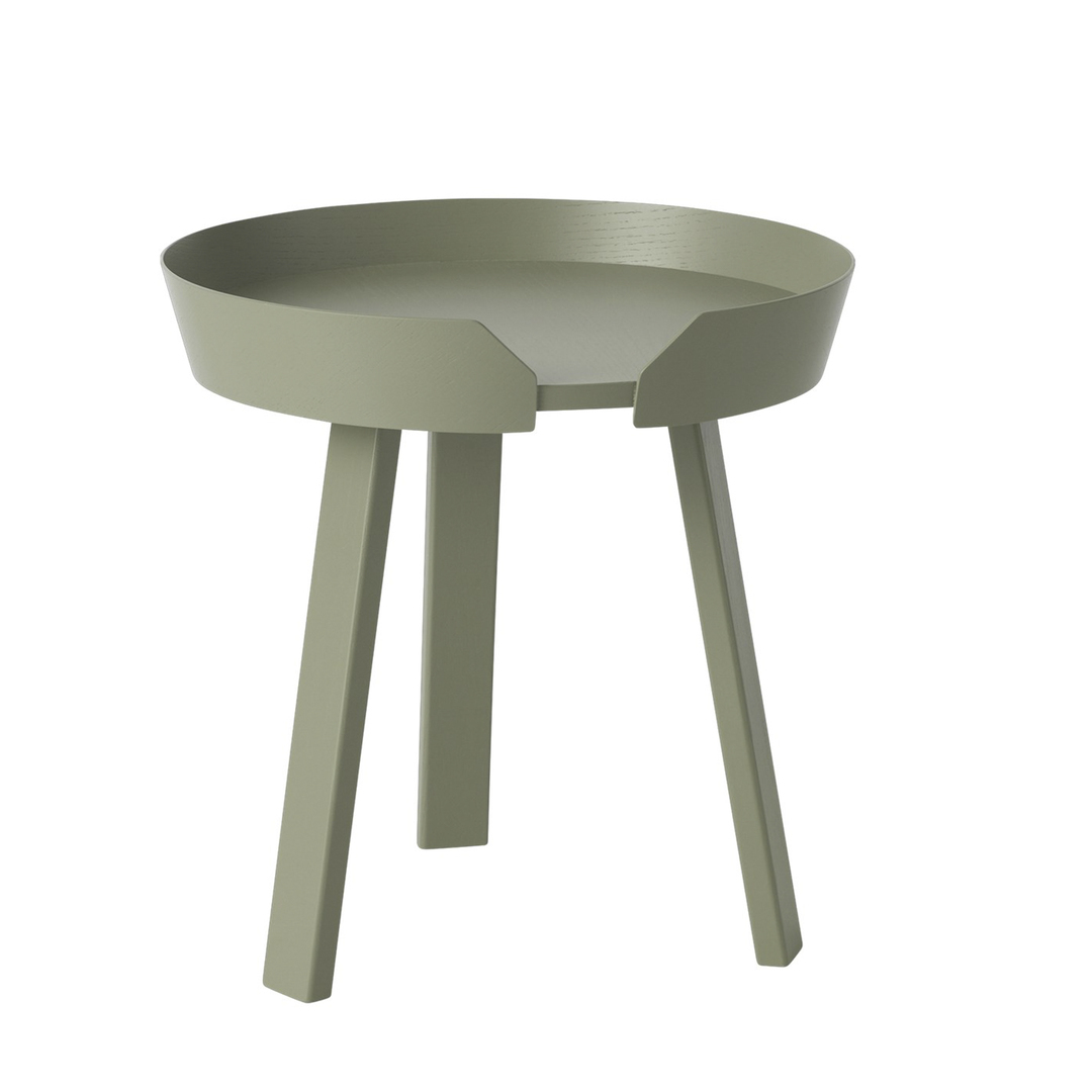 Muuto Around Coffee Table Staubgrün, Ø: 45 cm / H: 46 cm