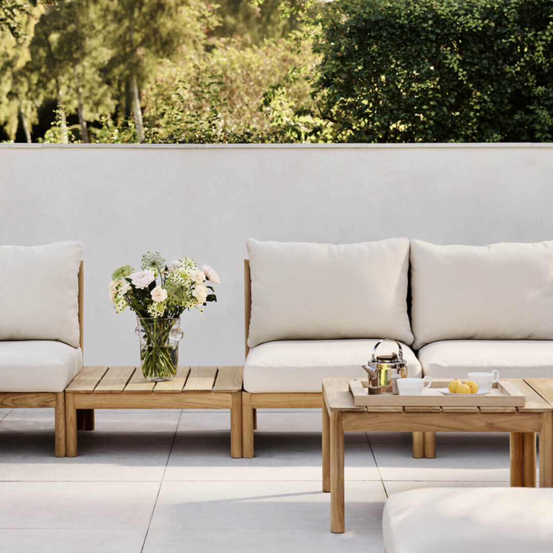 Skagerak by Fritz Hansen Tradition Lounge Table Teakholz unbehandelt, H: 40.5 cm
