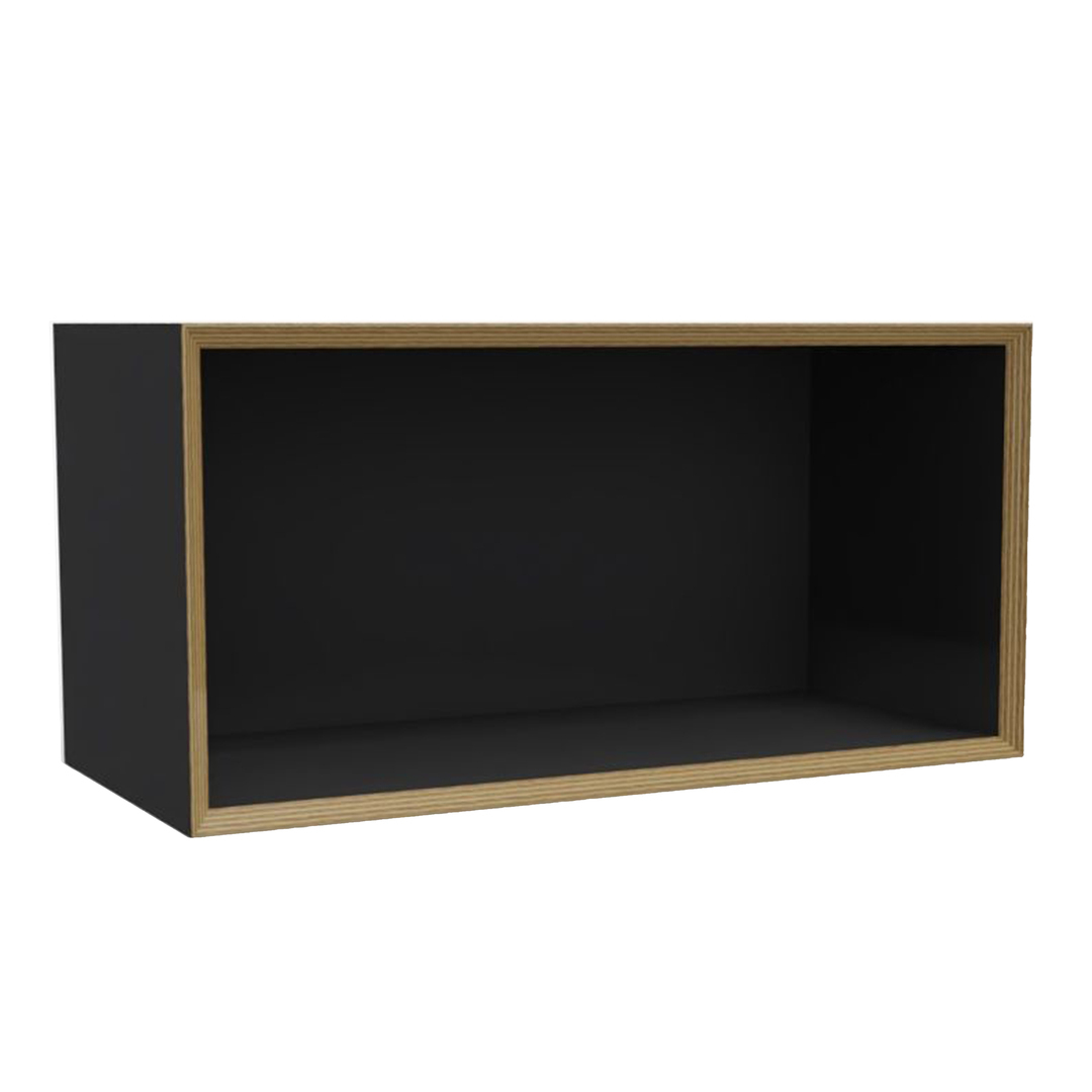 Müller Small Living Vertiko Regalmodul schmal Schwarz matt - HPL Beschichtung, Variante Fourteen