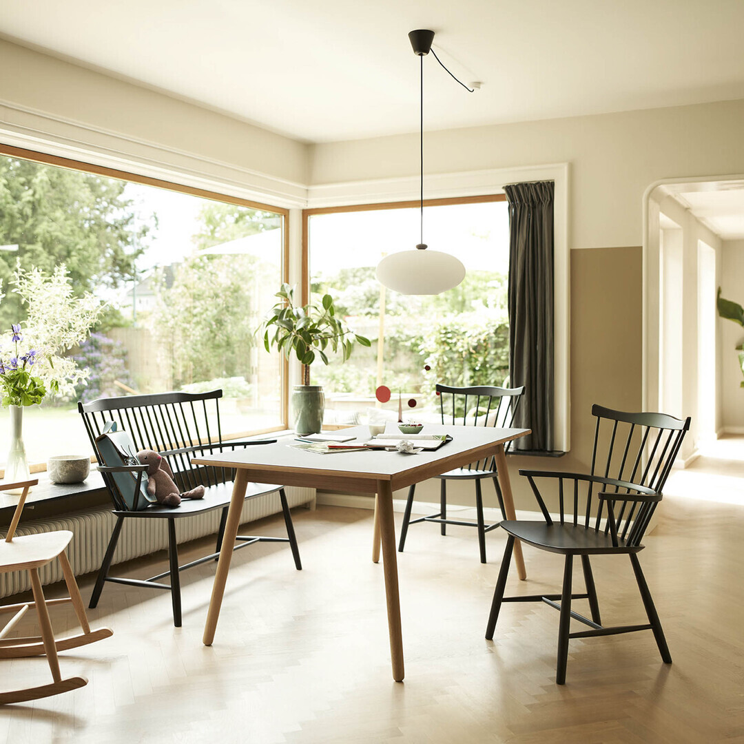 FDB Mobler C35 Dining Table Linoleum Dunkelgrau, B: 220 cm / T: 95 cm