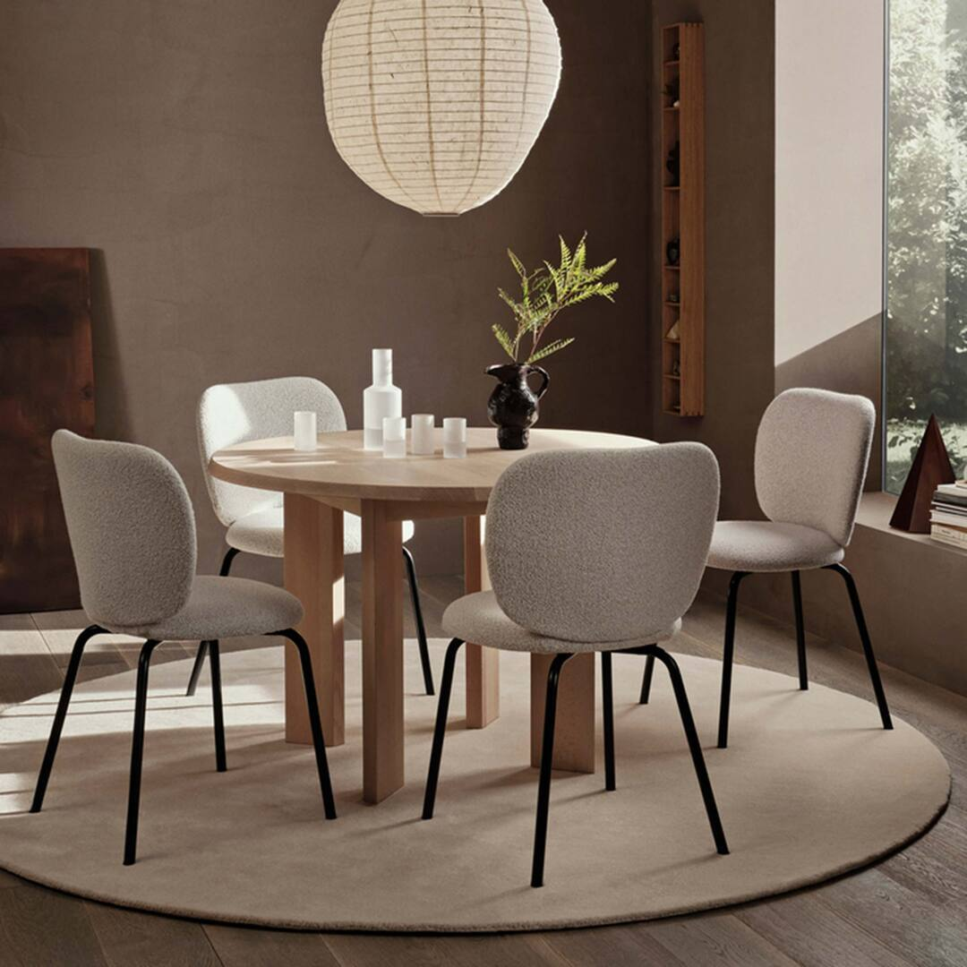 Ferm Living Stille Tufted Rug Ø: 240 cm, Ash Brown