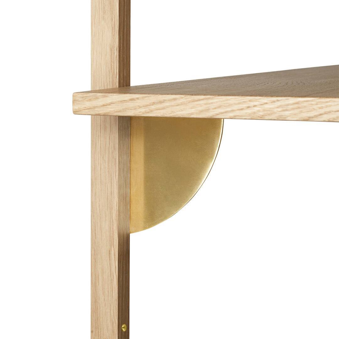 Ferm Living Sector Shelf Single B: 54 cm / T: 22.1 cm, Eiche / Messing
