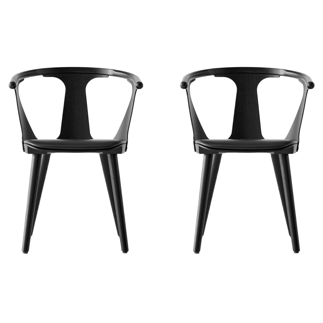&Tradition Stuhl 'In Between SK2' Schwarz lackierte Eiche / Schwarz - Noble Anilinleder