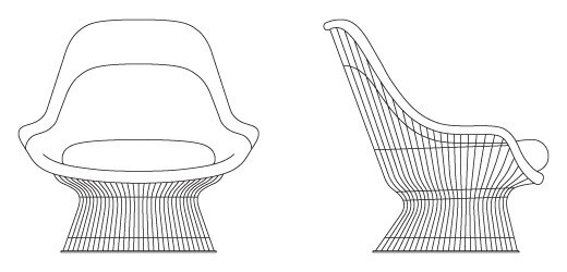 Easy Stuhl 'Platner' Von Knoll International