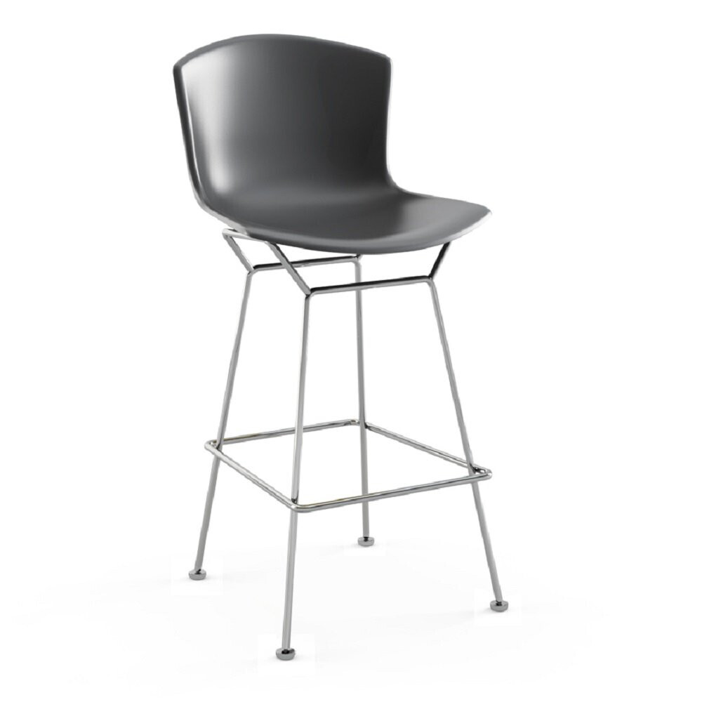 Knoll International H69 cm - Barhocker 'Bertoia' Von Knoll International   Shiny chrome,   Medium gray