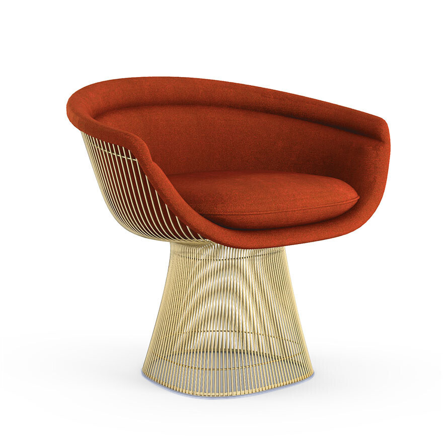 Knoll International Gold Lounge Chair 'Platner' Von Knoll International  Circa Brick