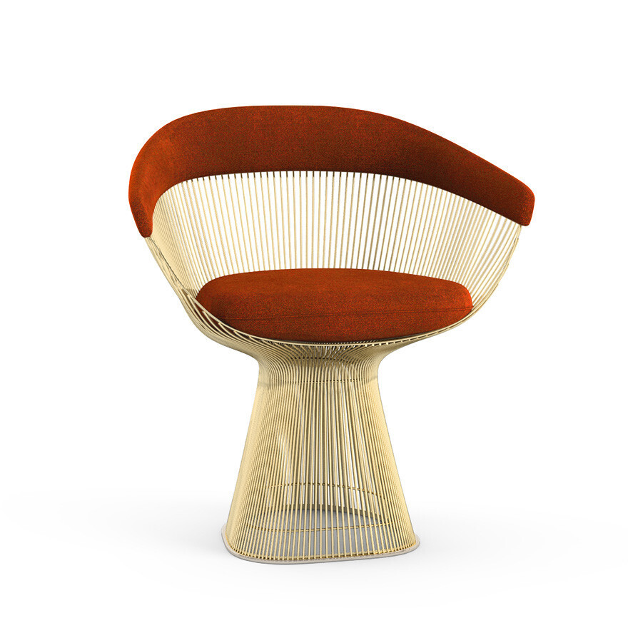 Knoll International Gold Armchair Platner Von Knoll International  Circa Brick