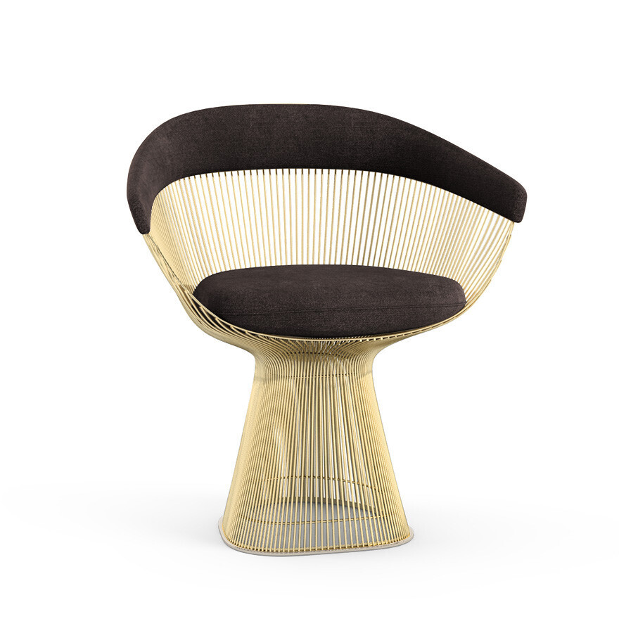 Knoll International Gold Armchair Platner Von Knoll International  Circa Brown