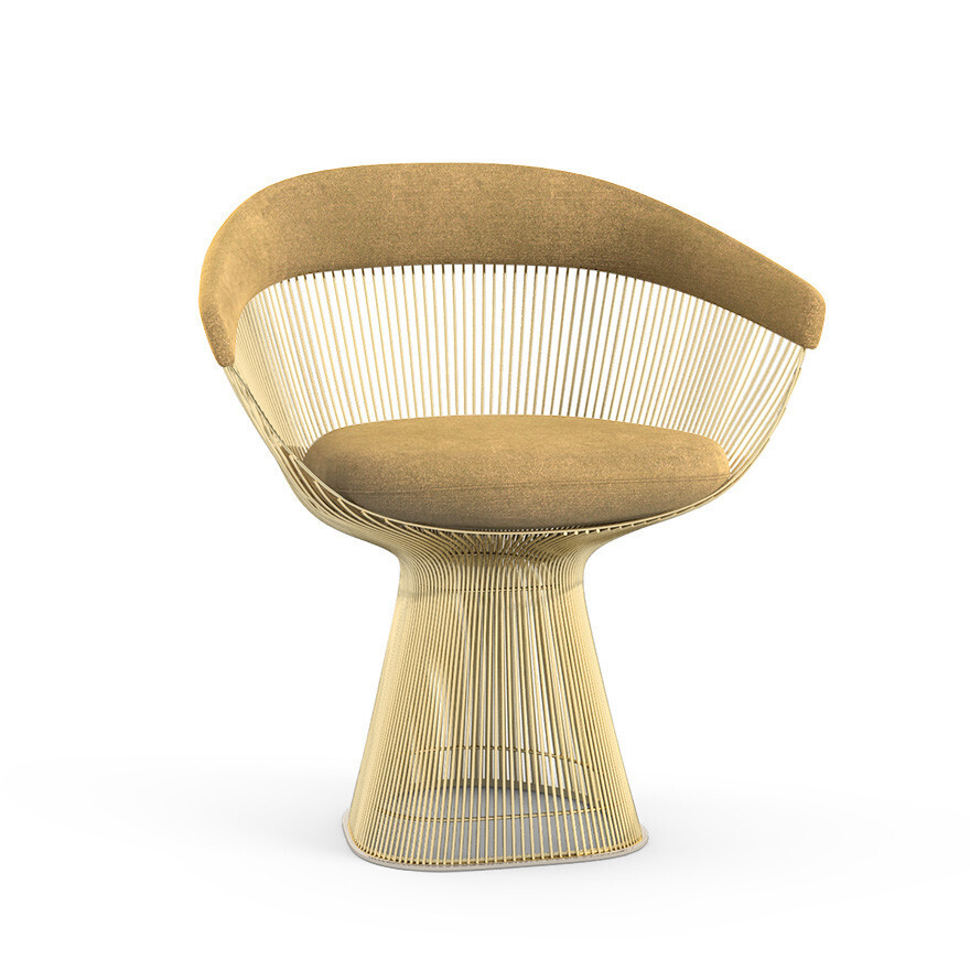Knoll International Gold Armchair Platner Von Knoll International  Circa Camel