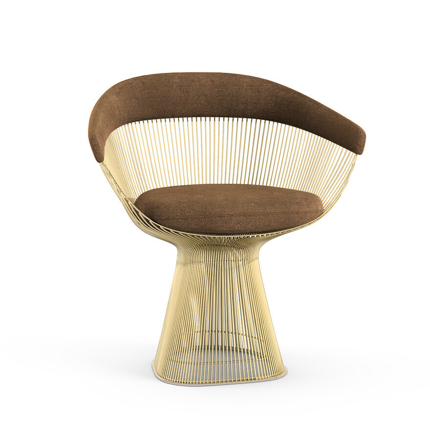 Knoll International Gold Armchair Platner Von Knoll International  Circa Taupe