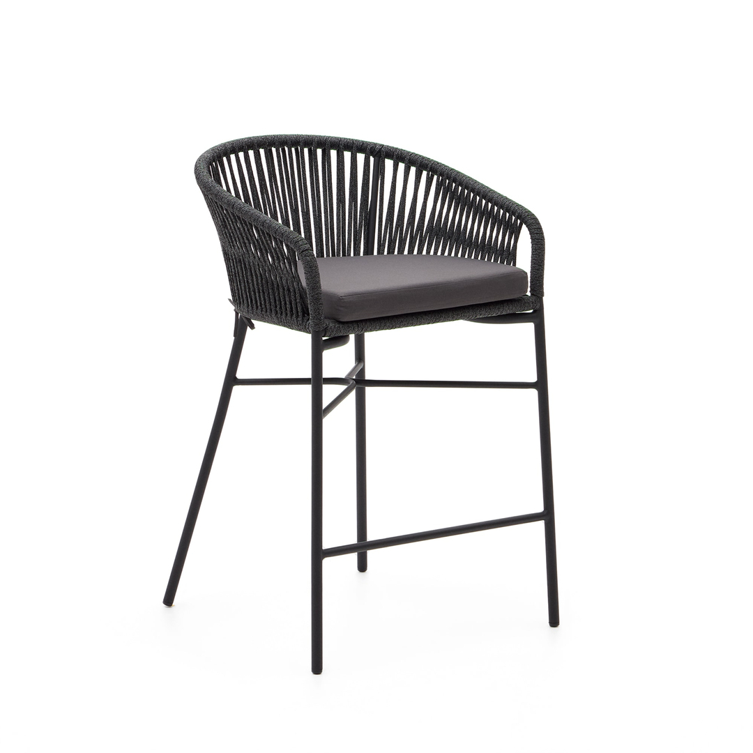 Yanet Outdoor Barhocker von Kave Home im 4er Set - Schwarz