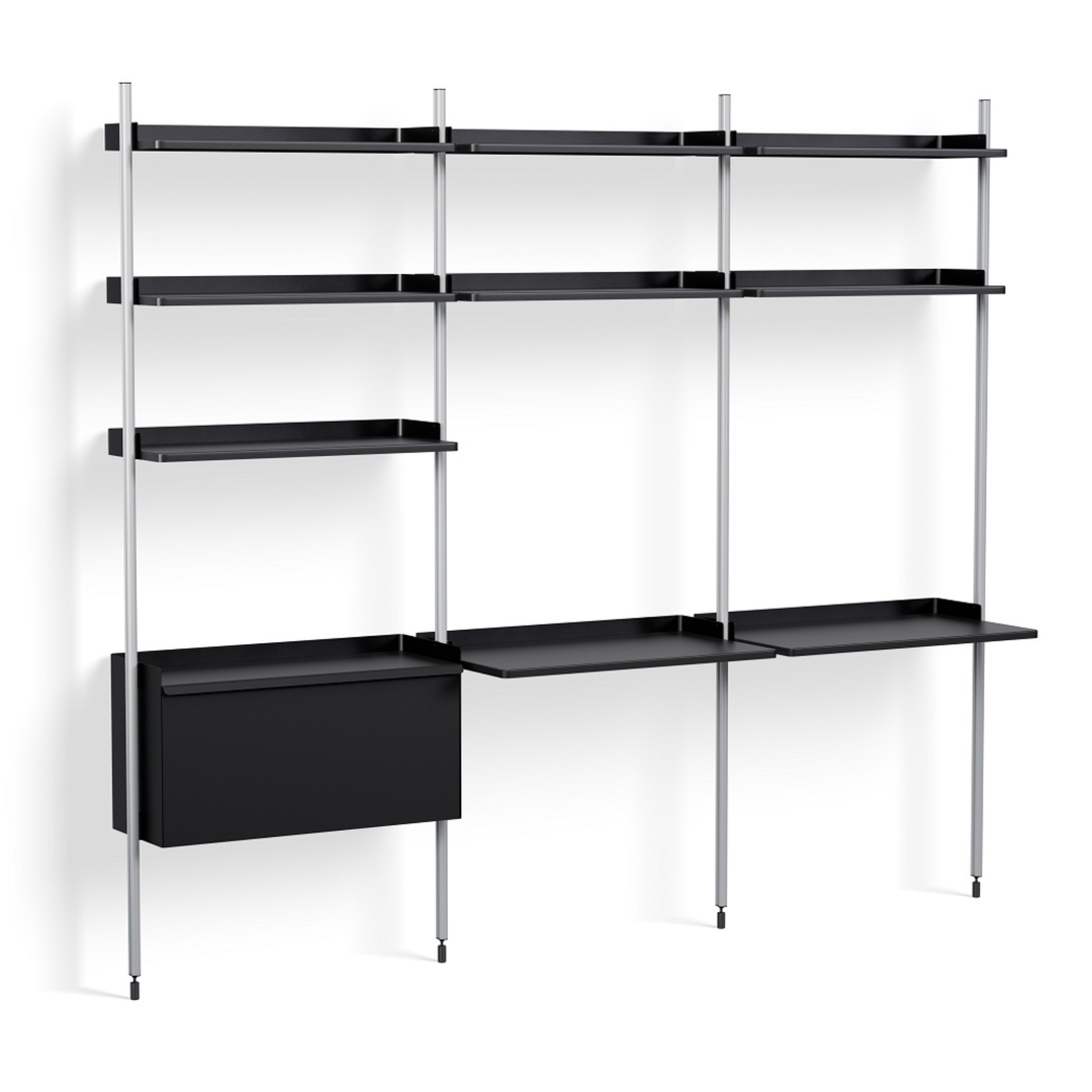 HAY Regalsystem Combination 13 - 3 Coloumn Pier von Hay PS Black , Clear